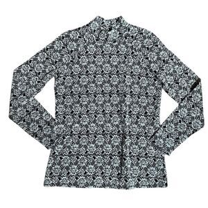 SUNDANCE Women's Black and White Patterned Blouse Size Small